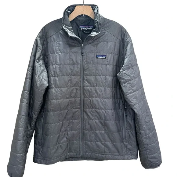 Patagonia Men's Nano Puffer Lightweight Primaloft Insulated Gray Jacket Large - Picture 2 of 10